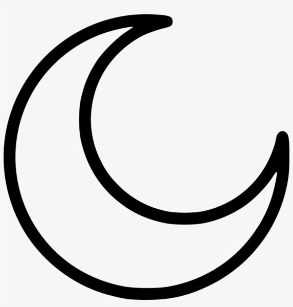 Полумесяц на белом фоне