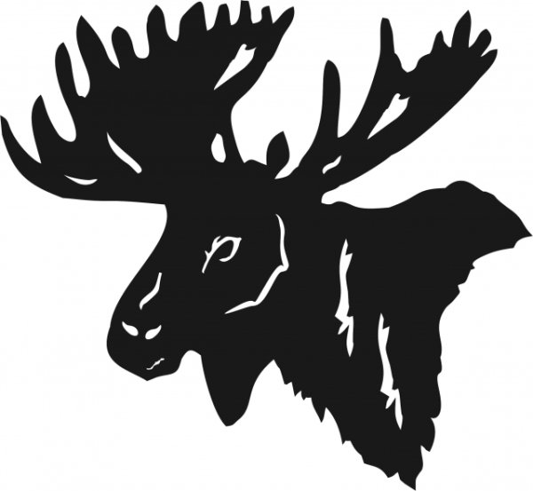 Силуэт головы лося