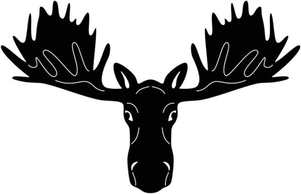 Силуэт головы лося