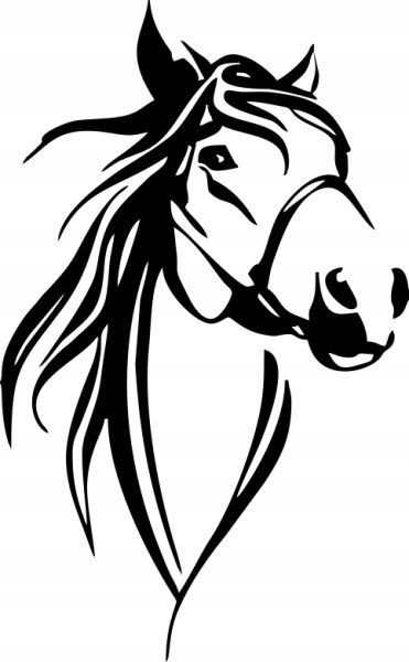 Силуэт морды лошади