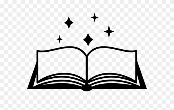 Силуэт книги раскрытой