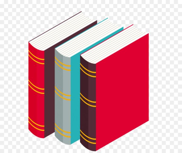 Корешки книжек на прозрачном фоне