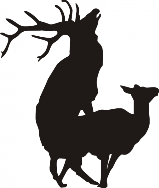 Силуэт оленя