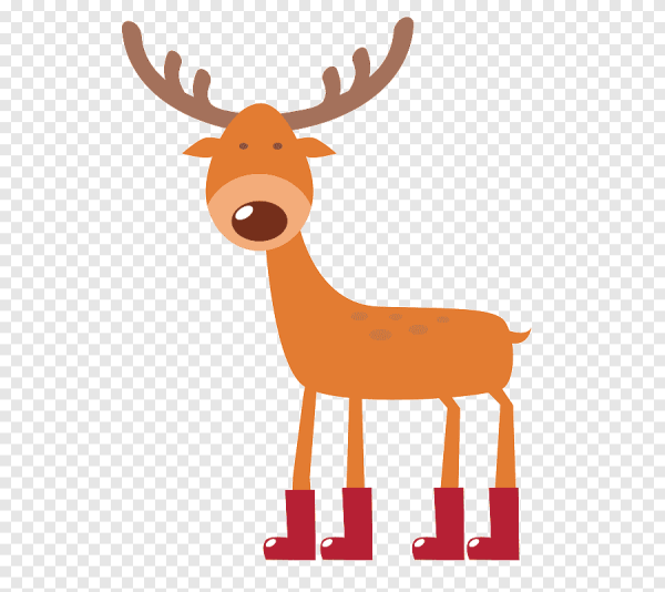 Олень новогодний векторный