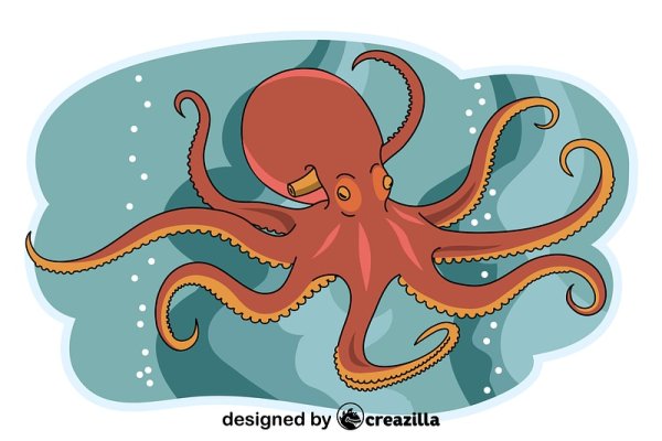 Осьминог вектор Викинг