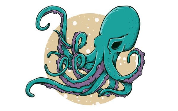 Кракен щупальца Illustrator