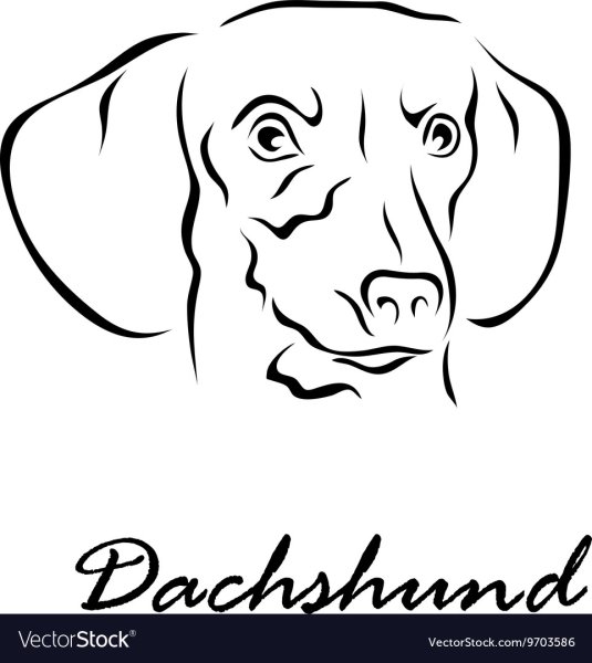 Силуэт морды таксы