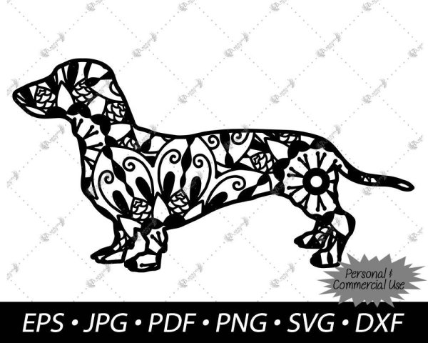 Такса силуэт вектор