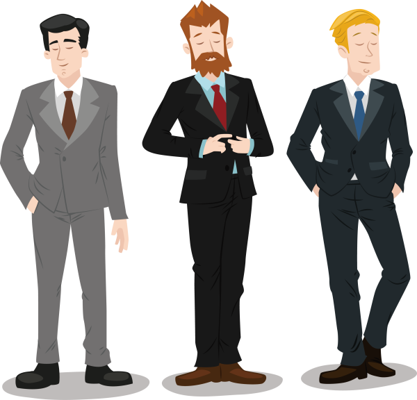 Персонаж в деловом костюме