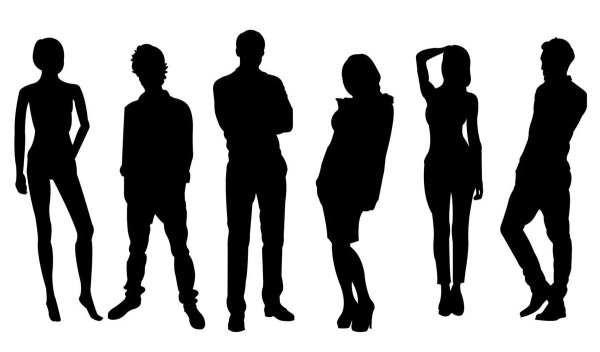 Чёрный силуэт человека