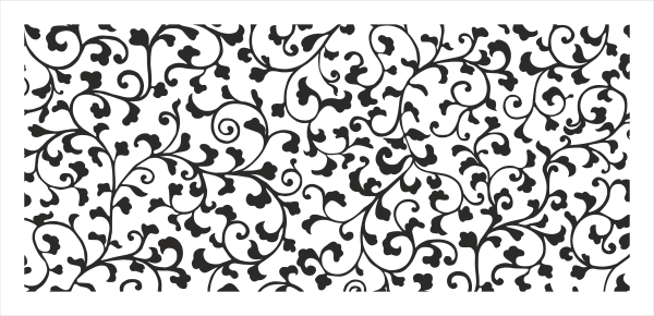 Растительный орнамент черно белый