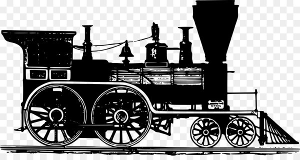 Паровоз на прозрачном фоне