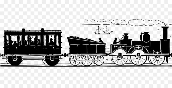 Паровоз с вагонами