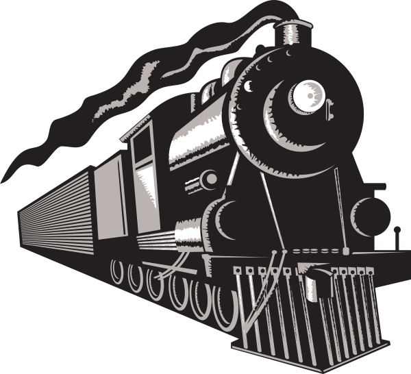 Ретро поезд вектор