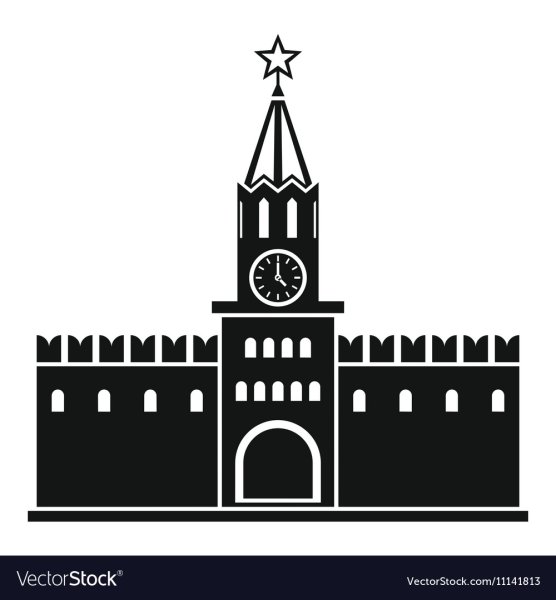 Спасская башня Московского Кремля контур