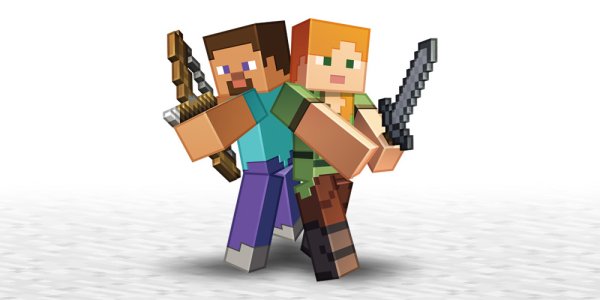 Майнкрафт герои Стив и Алекс