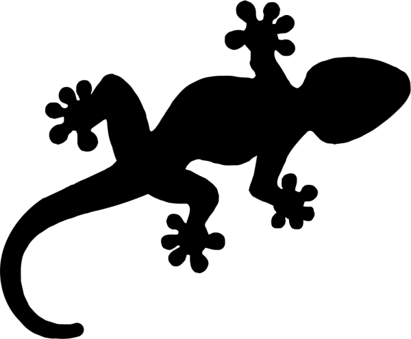 Геккон силуэт