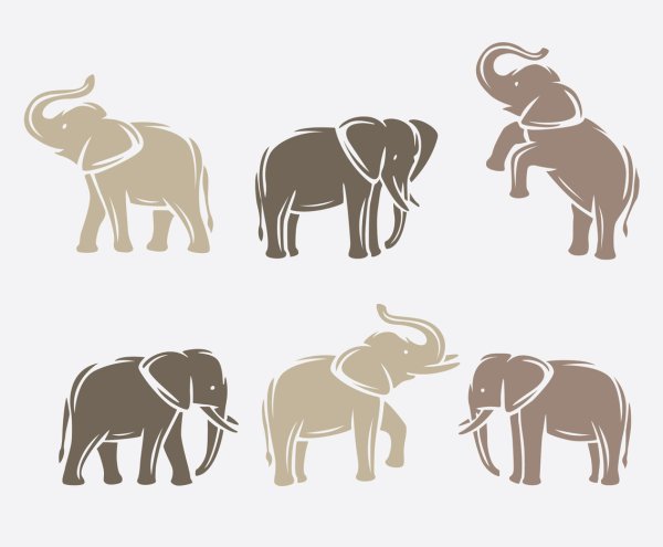 Силуэт слона