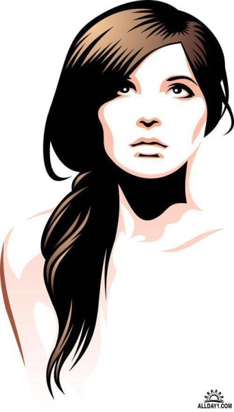 Портрет девушки вектор