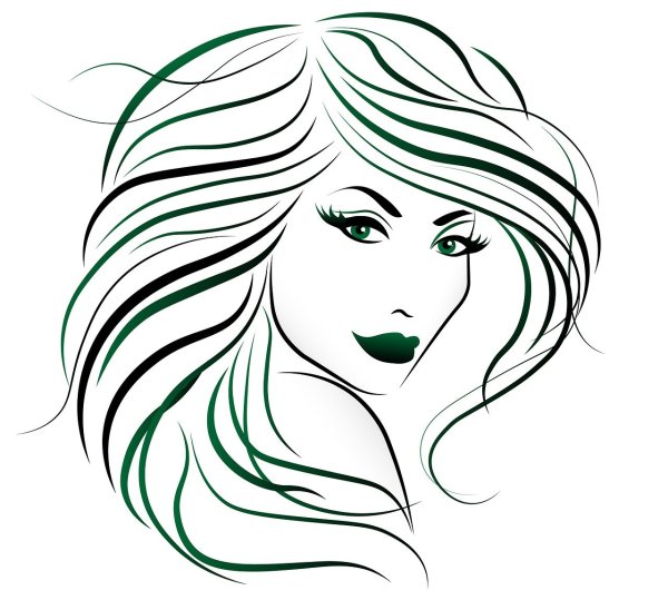 Очертания женского лица