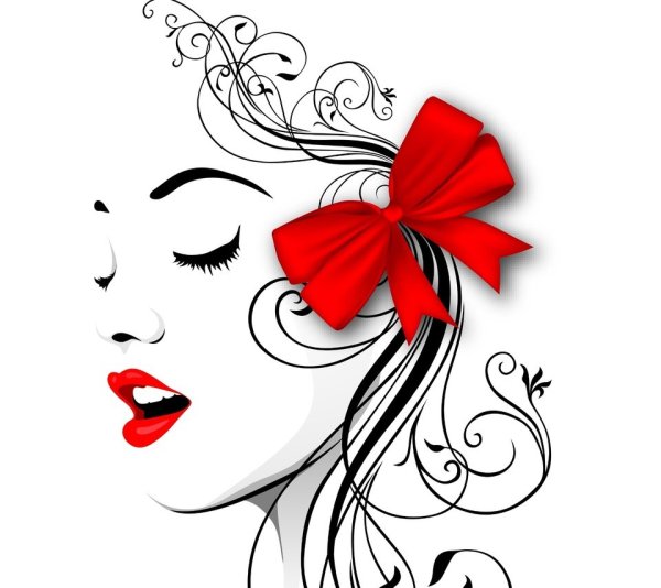 Силуэт лица девушки