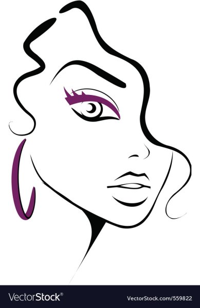 Силуэт женского лица