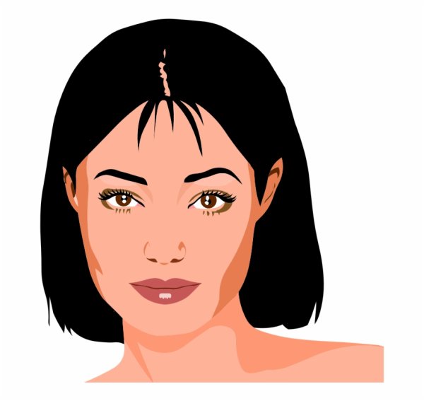 Лицо девушки вектор