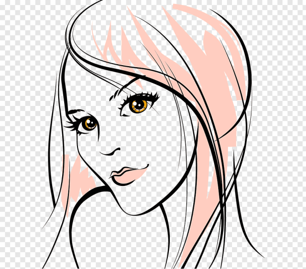 Женское лицо рисунок