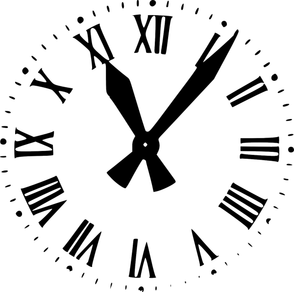 Часы черно белые