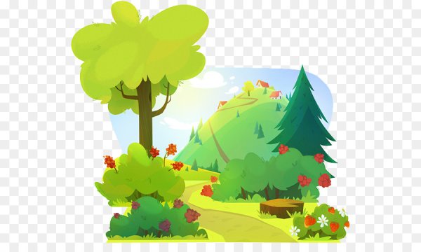 Векторная иллюстрация лес