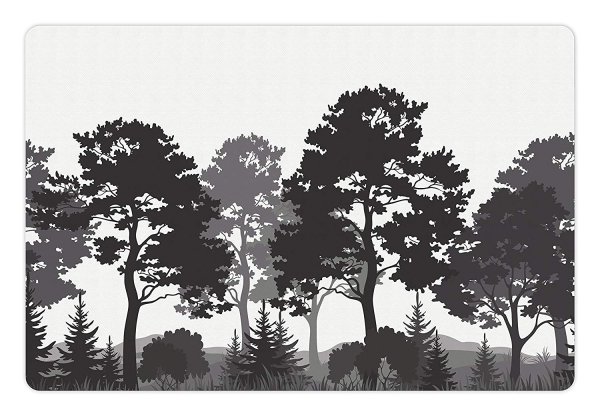 Силуэты лесных деревьев