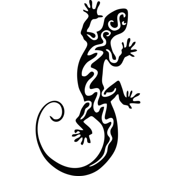 Трафарет ящерицы