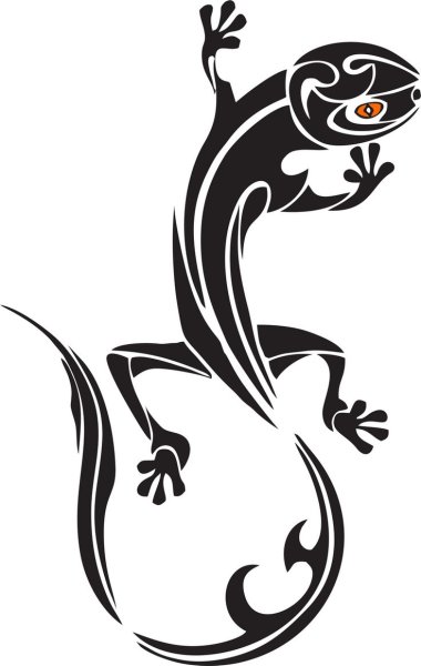 Тату саламандра трайбл