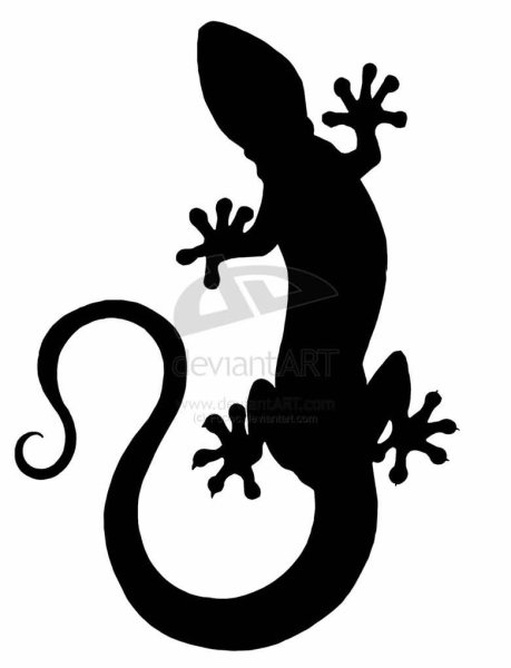 Ящерка трафарет