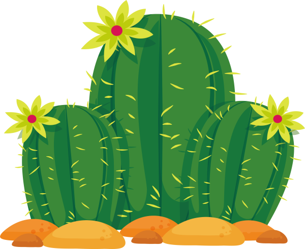 Кактусы мультяшные