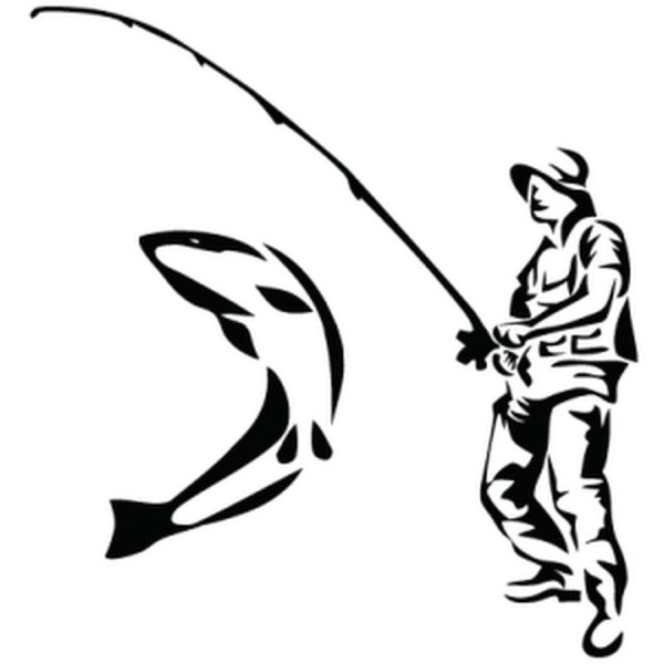 Трафарет рыбалка