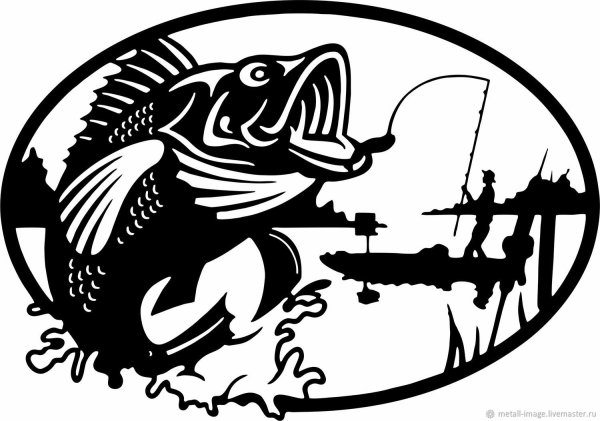 Трафарет рыбалка