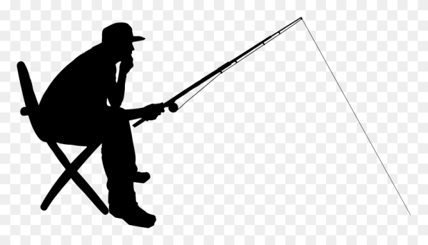 Человек с удочкой силуэт