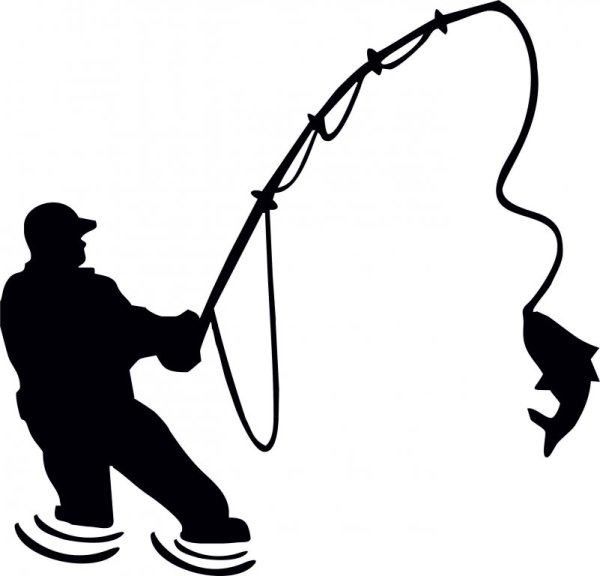 Силуэты рыбаков