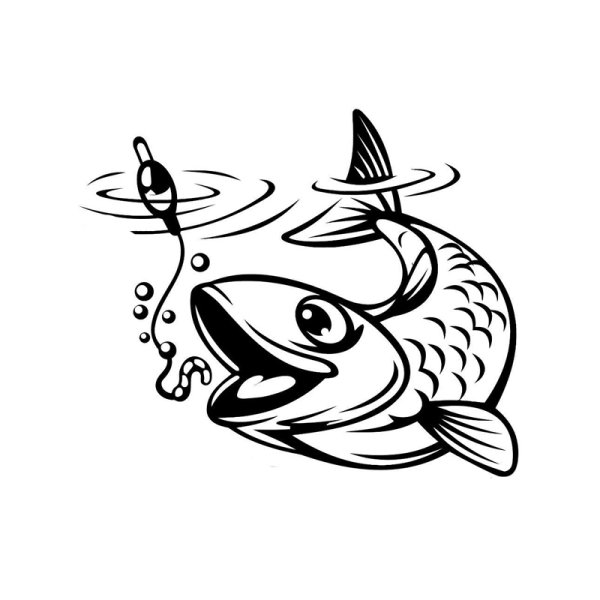 Наклейка рыбалка