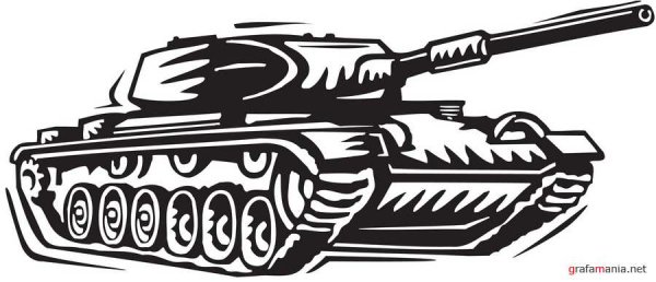 Танк т34 вектор контур