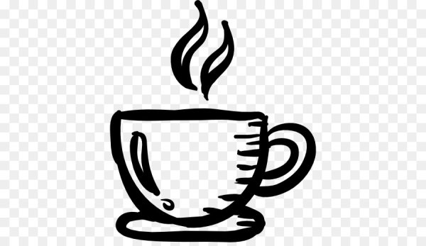 Нарисованная чашка кофе