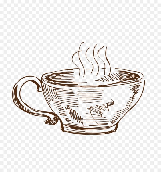 Нарисованная чашка чая