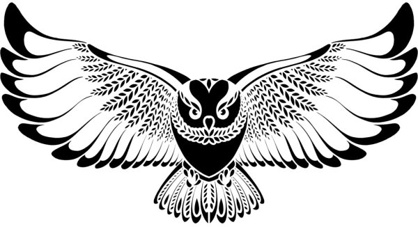 Сова векторное изображение