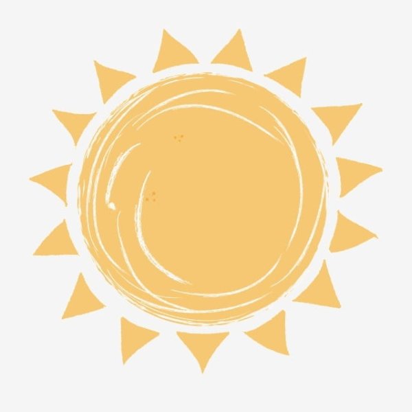 Акварельное солнце