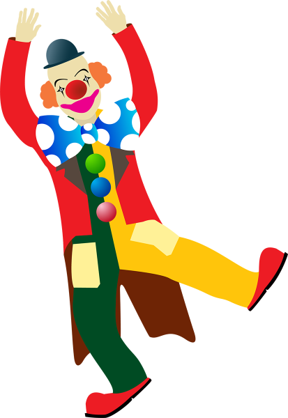 Клоун в цирке на прозрачном фоне