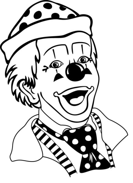 Клоун черно белый