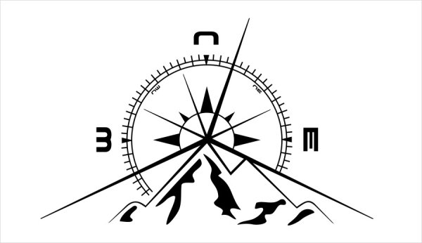 Наклейка компас на Рено Дастер