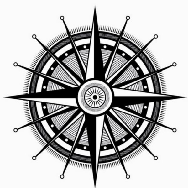 Компас трафарет