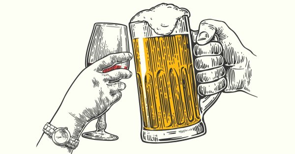 Пиво арт на прозрачном фоне